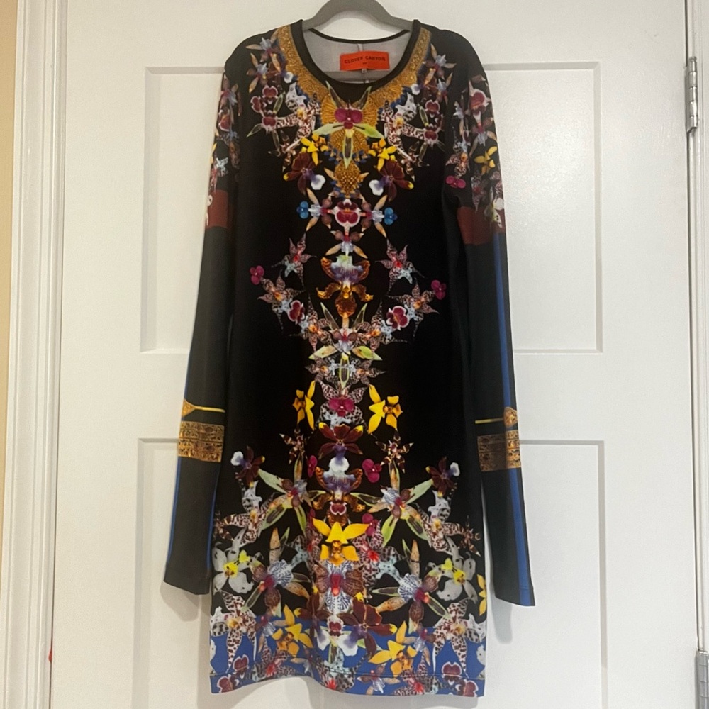 Clover Canyon Long Sleeve Bodycon Midi Cocktail Dress